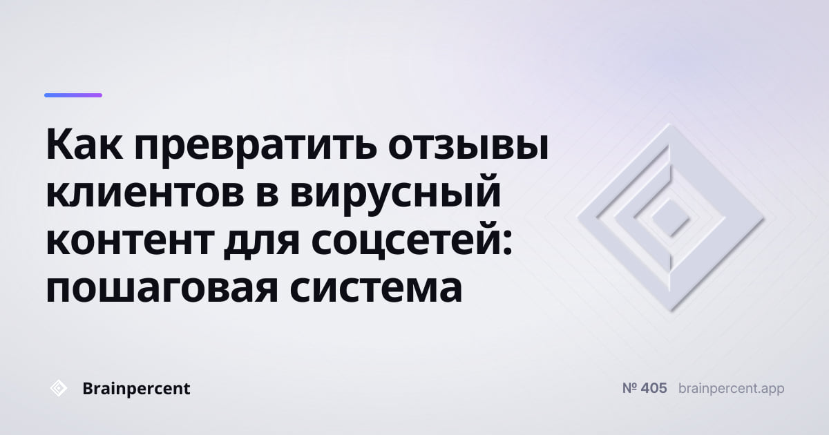 Featured image for: Как превратить отзывы клиентов в вирусный контент для соцсетей: пошаговая система
