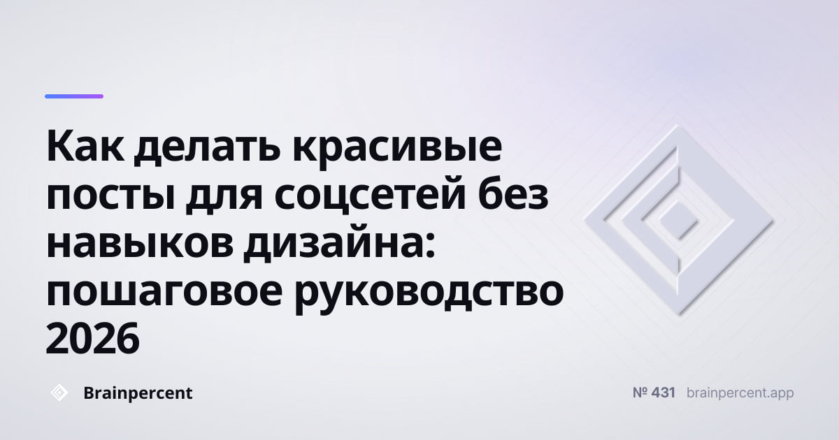 Featured image for: Как делать красивые посты для соцсетей без навыков дизайна: пошаговое руководство 2026