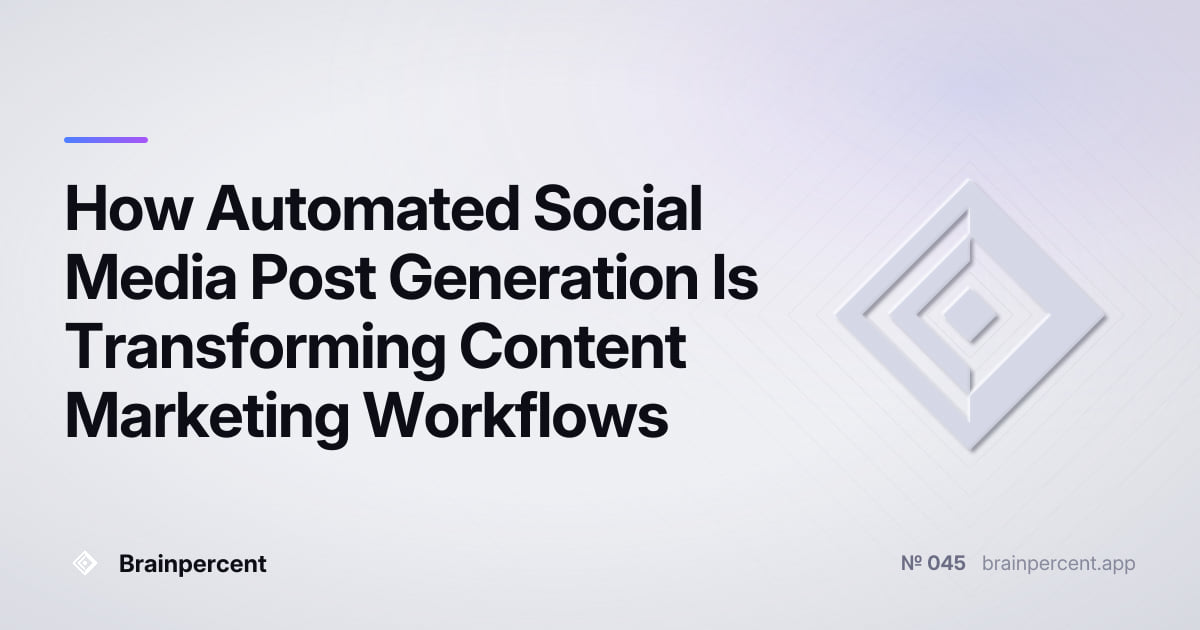Featured image for: How Automated Social Media Post Generation Is Transforming Content Marketing Workflows