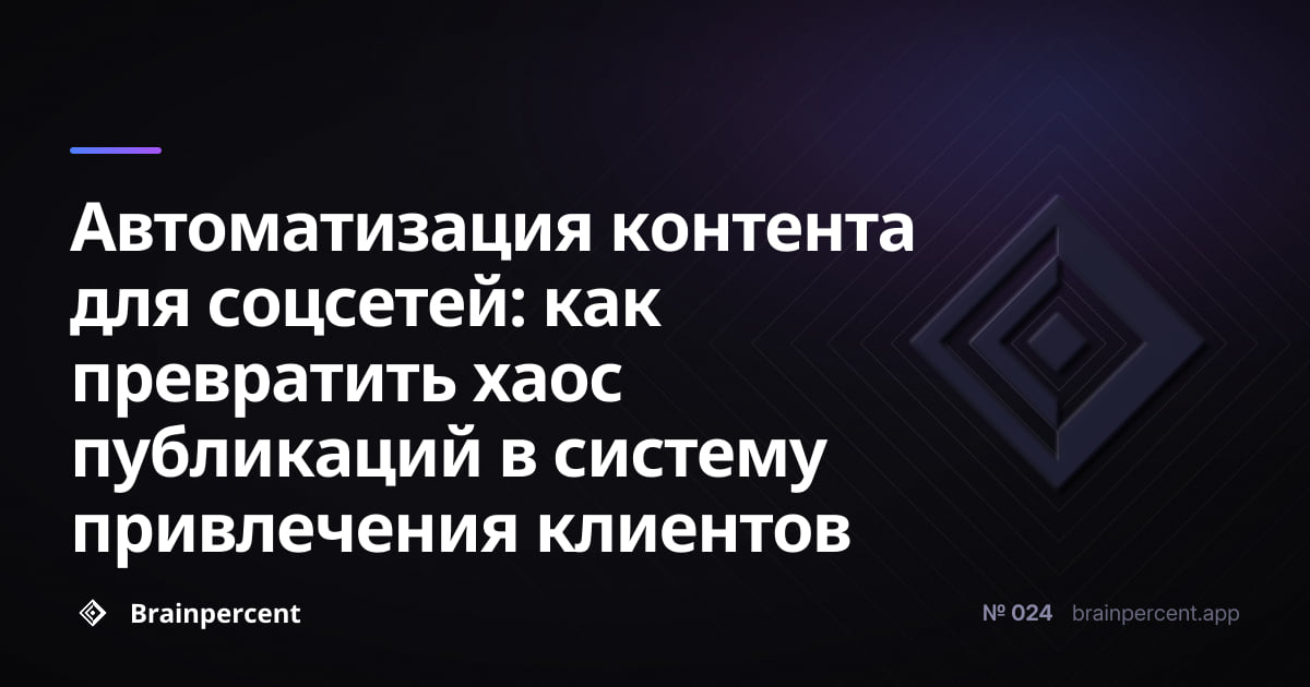 Featured image for: Автоматизация контента для соцсетей: как превратить хаос публикаций в систему привлечения клиентов