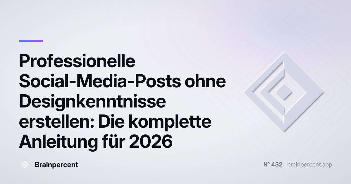 Featured image for: Professionelle Social-Media-Posts ohne Designkenntnisse erstellen: Die komplette Anleitung für 2026