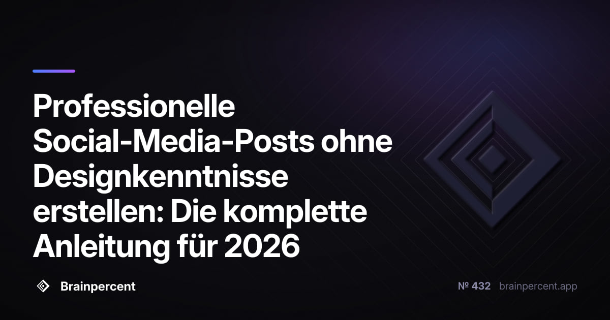 Featured image for: Professionelle Social-Media-Posts ohne Designkenntnisse erstellen: Die komplette Anleitung für 2026