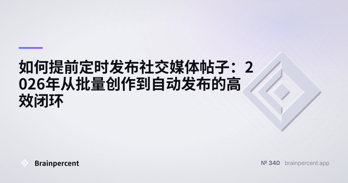 Featured image for: 如何提前定时发布社交媒体帖子:2026年从批量创作到自动发布的高效闭环