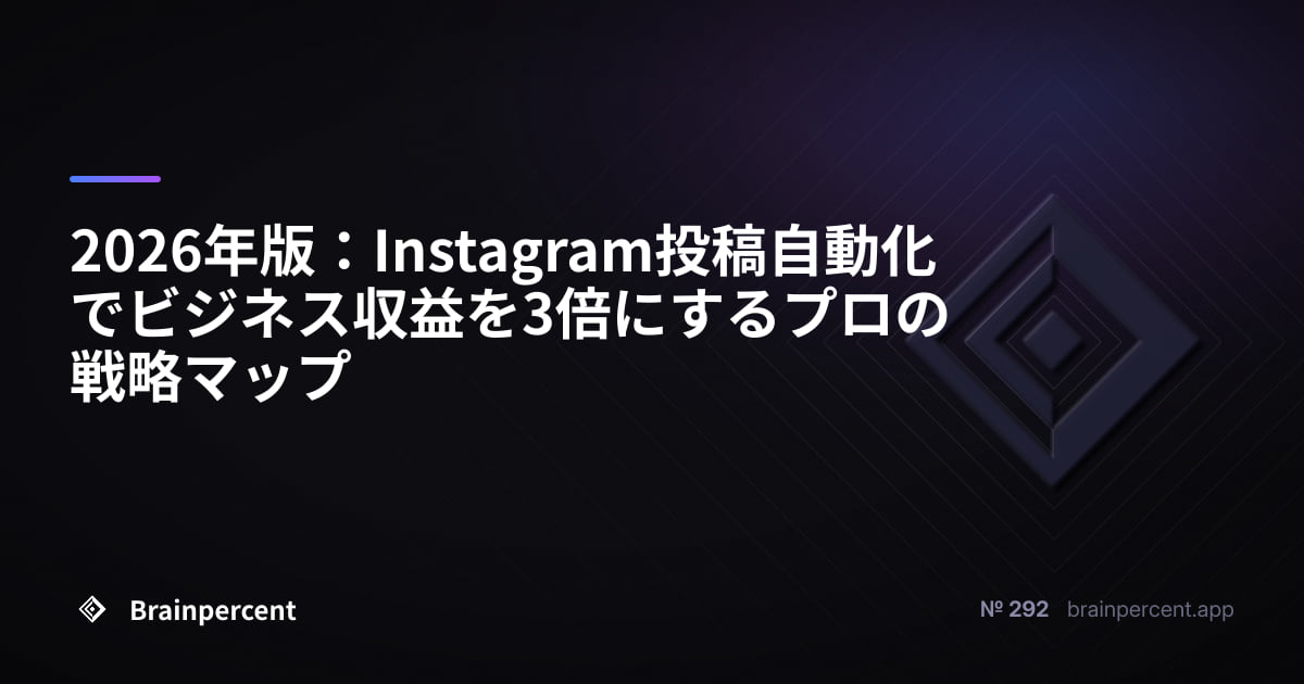 Featured image for: 2026年版:Instagram投稿自動化でビジネス収益を3倍にするプロの戦略マップ