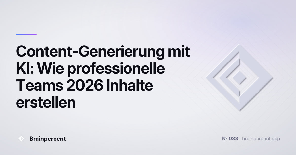 Featured image for: Content-Generierung mit KI: Wie professionelle Teams 2026 Inhalte erstellen