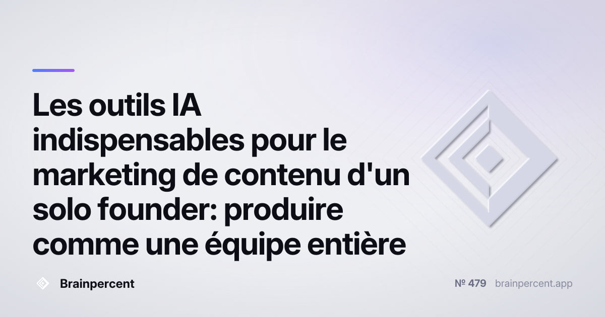 Featured image for: Les outils IA indispensables pour le marketing de contenu d'un solo founder: produire comme une équipe entière
