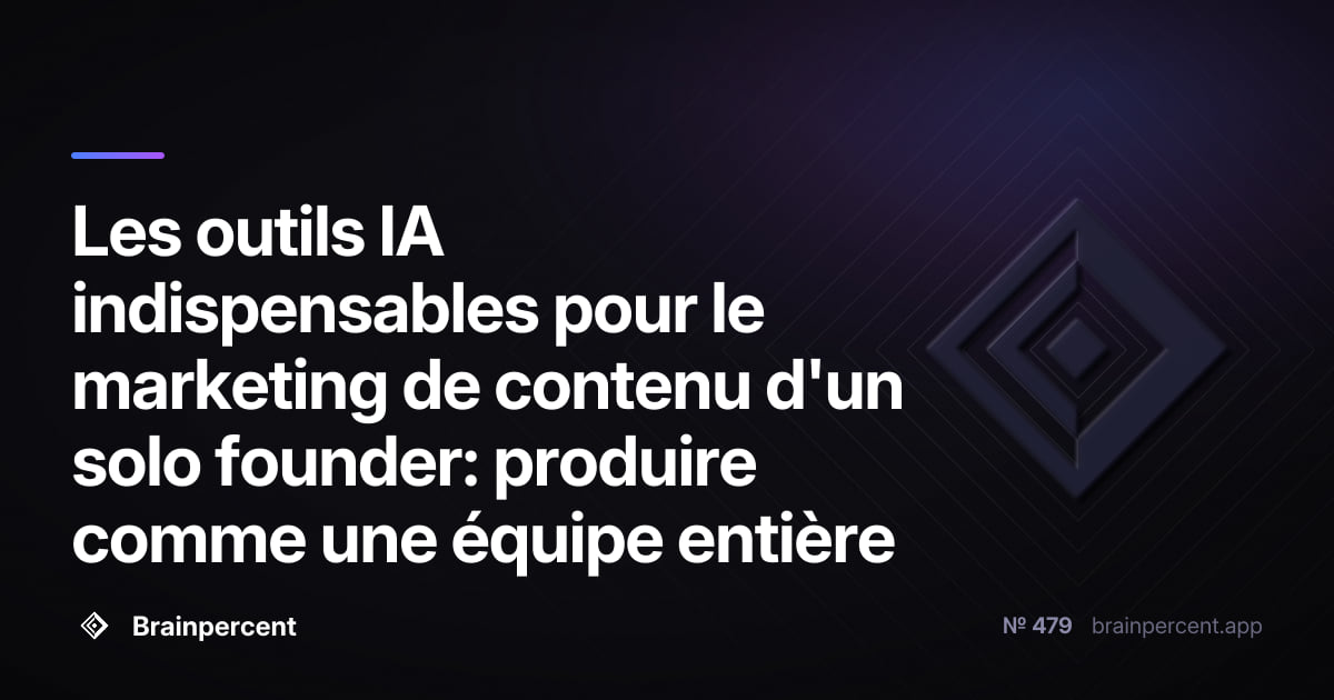 Featured image for: Les outils IA indispensables pour le marketing de contenu d'un solo founder: produire comme une équipe entière