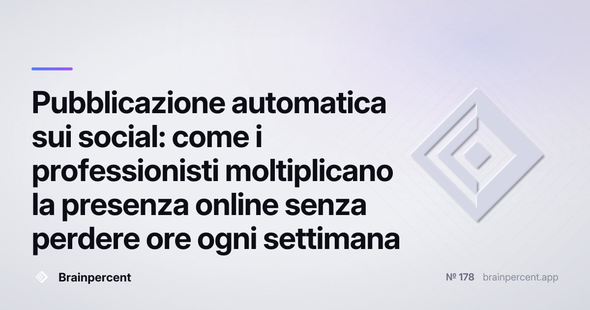 Featured image for: Pubblicazione automatica sui social: come i professionisti moltiplicano la presenza online senza perdere ore ogni settimana