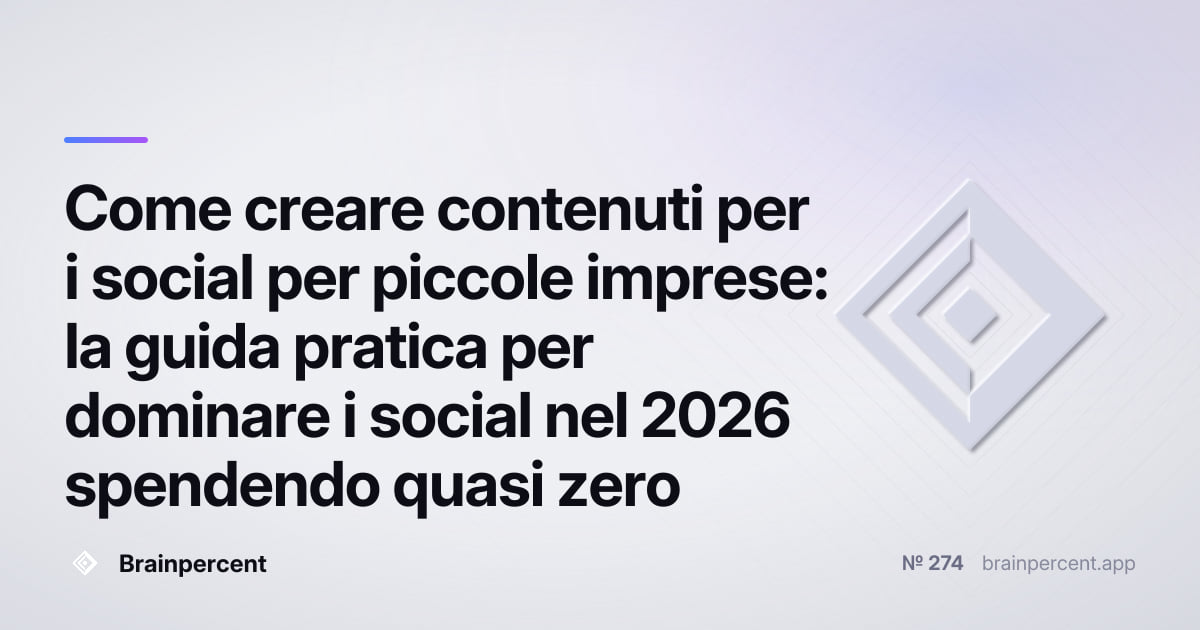 Featured image for: Come creare contenuti per i social per piccole imprese: la guida pratica per dominare i social nel 2026 spendendo quasi zero