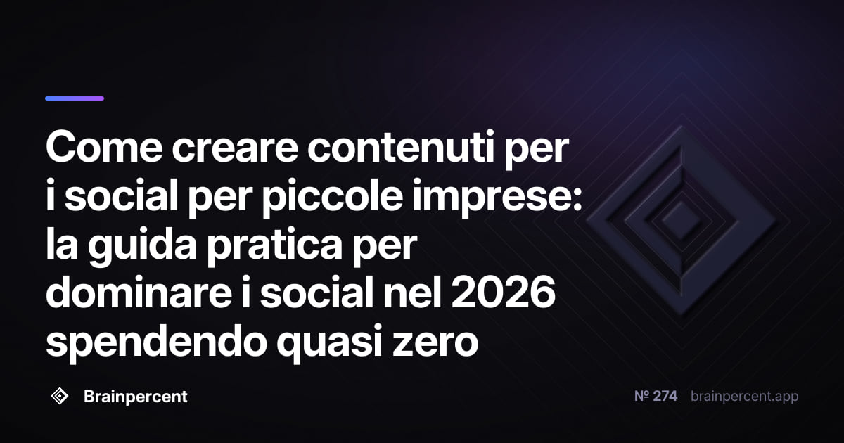 Featured image for: Come creare contenuti per i social per piccole imprese: la guida pratica per dominare i social nel 2026 spendendo quasi zero