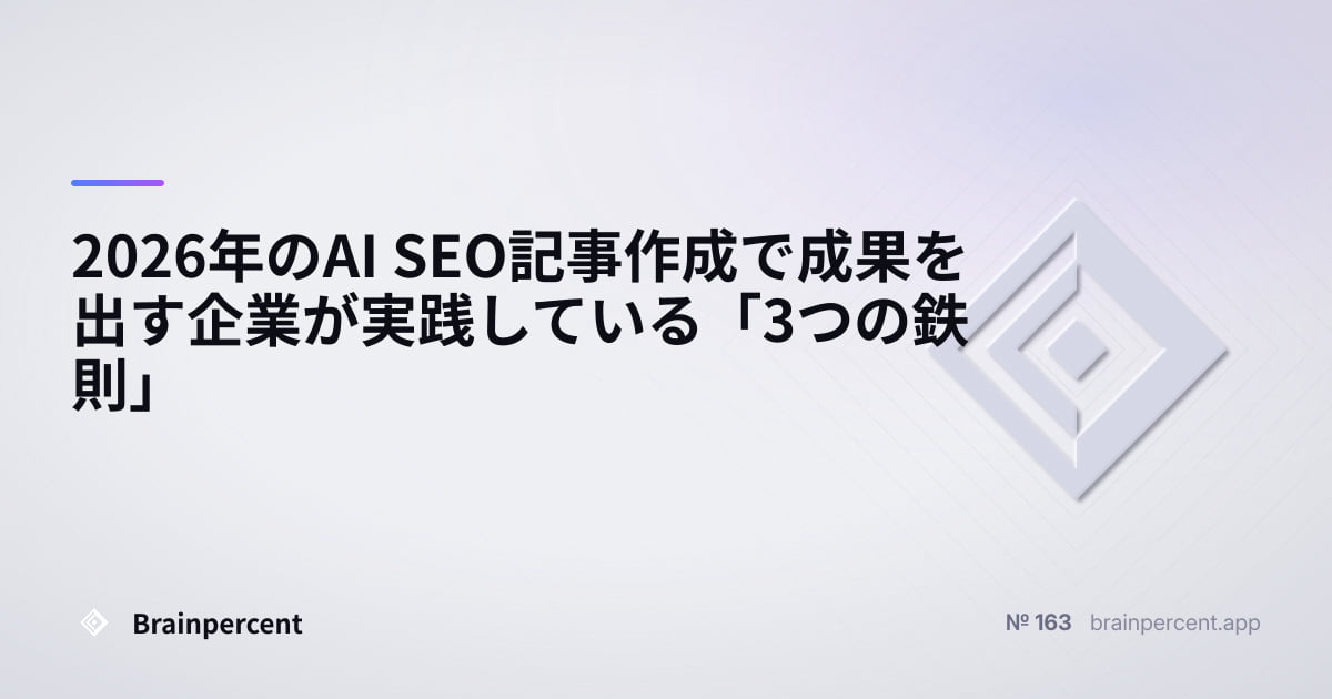 Featured image for: 2026年のAI SEO記事作成で成果を出す企業が実践している「3つの鉄則」