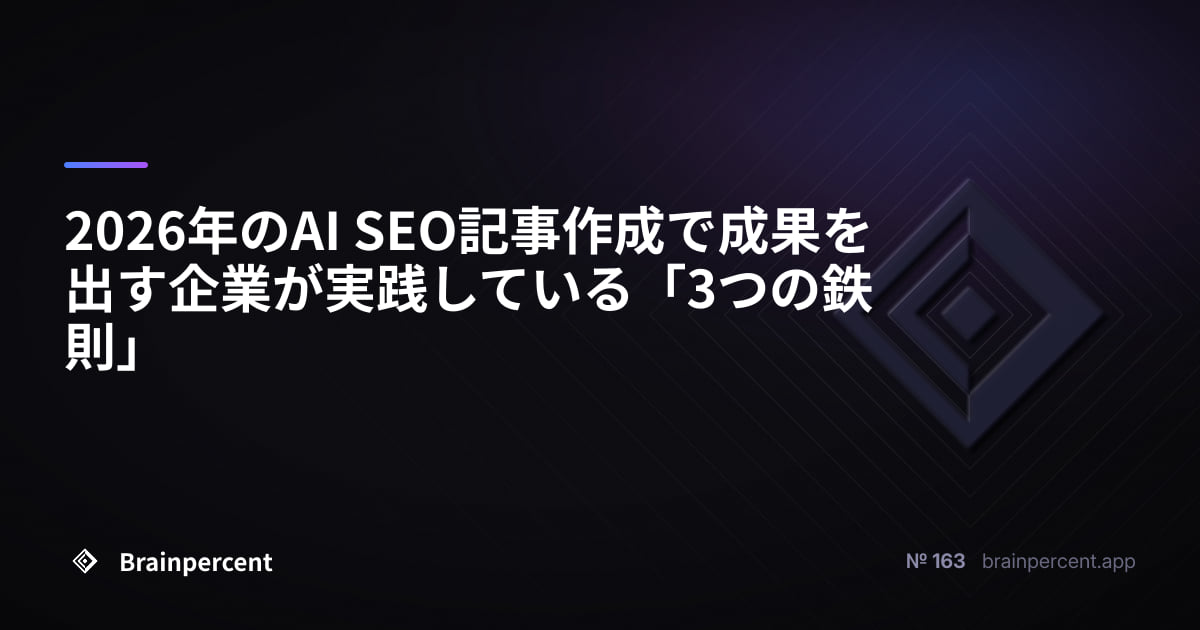 Featured image for: 2026年のAI SEO記事作成で成果を出す企業が実践している「3つの鉄則」