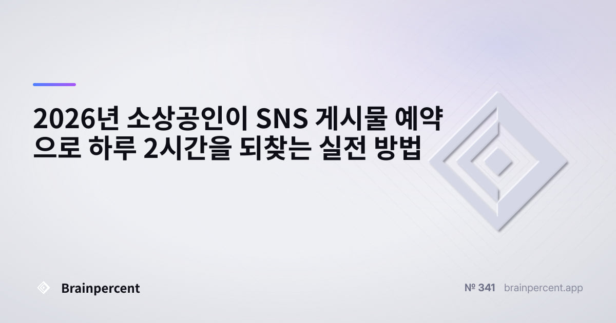 Featured image for: 2026년 소상공인이 SNS 게시물 예약으로 하루 2시간을 되찾는 실전 방법