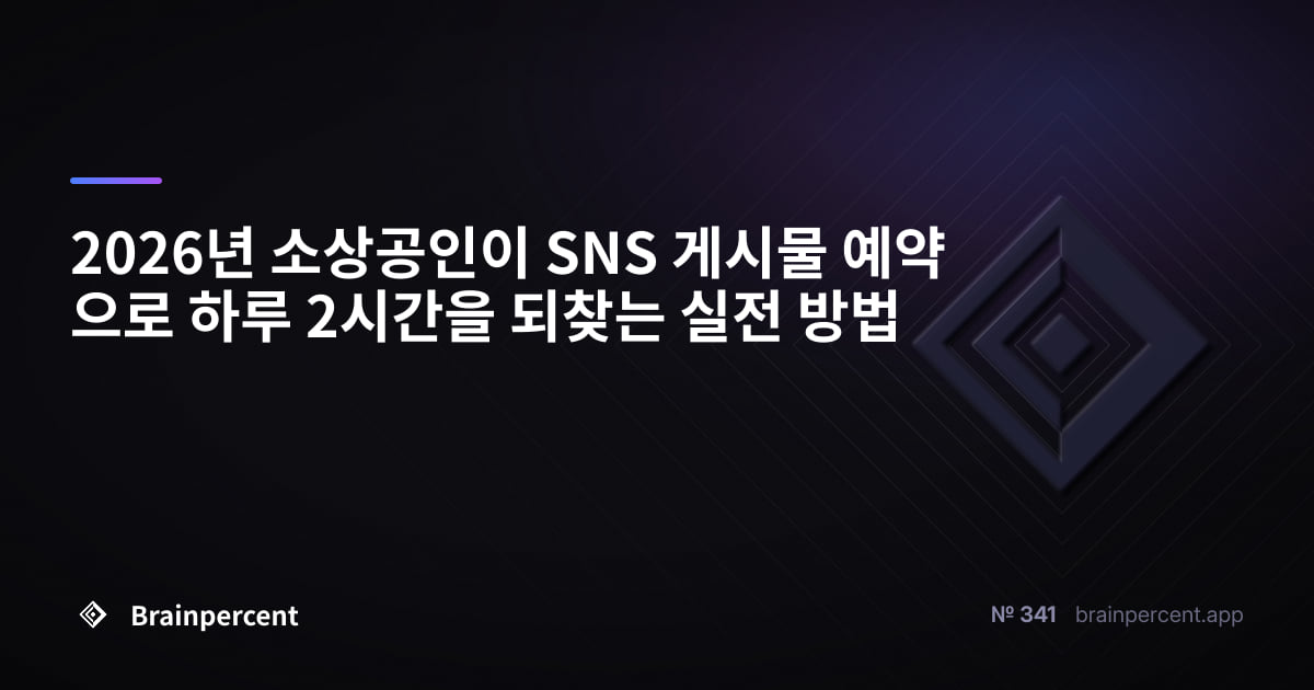 Featured image for: 2026년 소상공인이 SNS 게시물 예약으로 하루 2시간을 되찾는 실전 방법