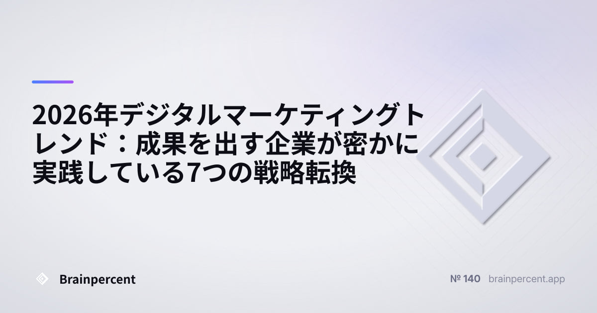 Featured image for: 2026年デジタルマーケティングトレンド:成果を出す企業が密かに実践している7つの戦略転換