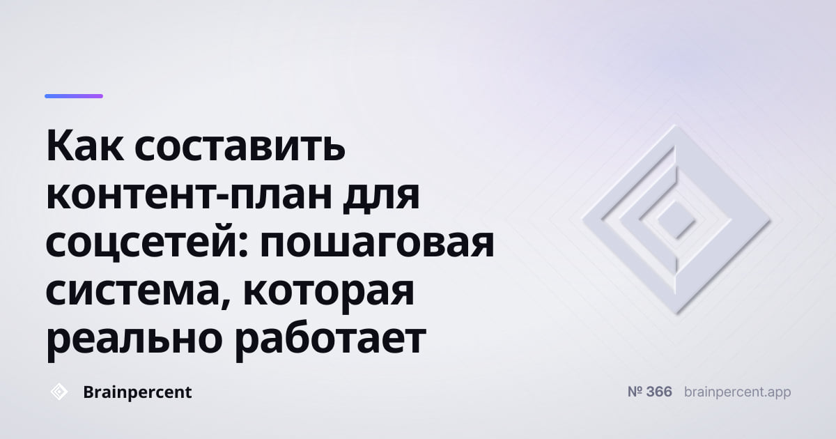 Featured image for: Как составить контент-план для соцсетей: пошаговая система, которая реально работает