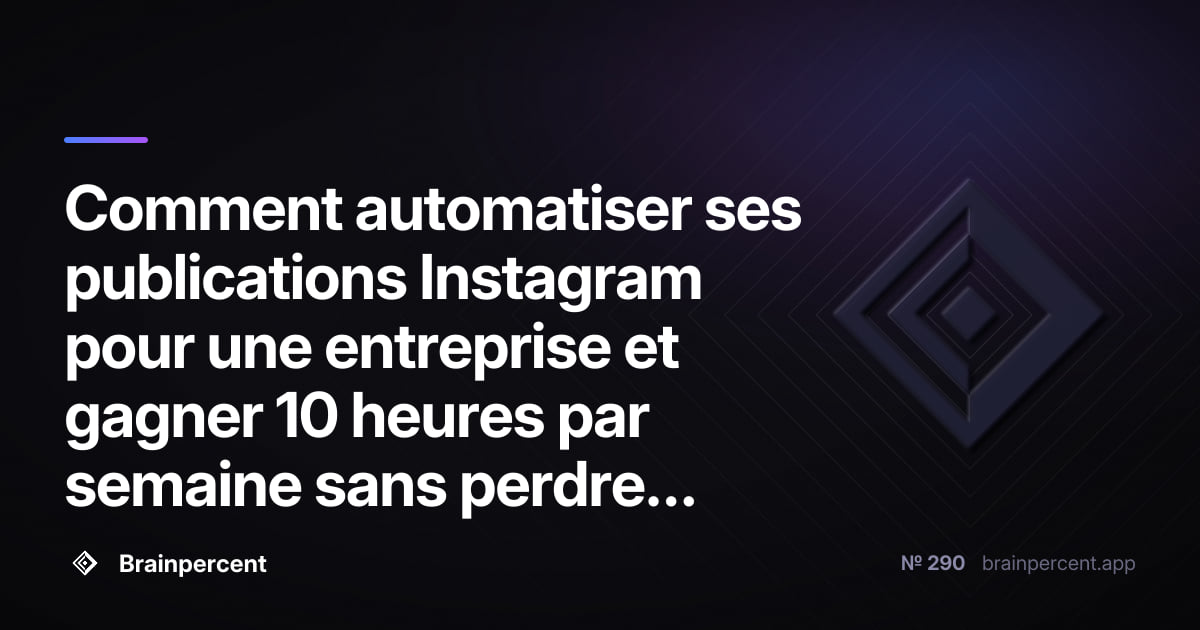 Featured image for: Comment automatiser ses publications Instagram pour une entreprise et gagner 10 heures par semaine sans perdre en authenticité