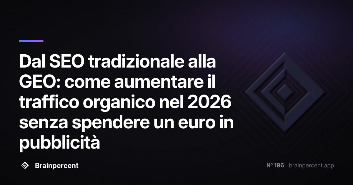 Featured image for: Dal SEO tradizionale alla GEO: come aumentare il traffico organico nel 2026 senza spendere un euro in pubblicità