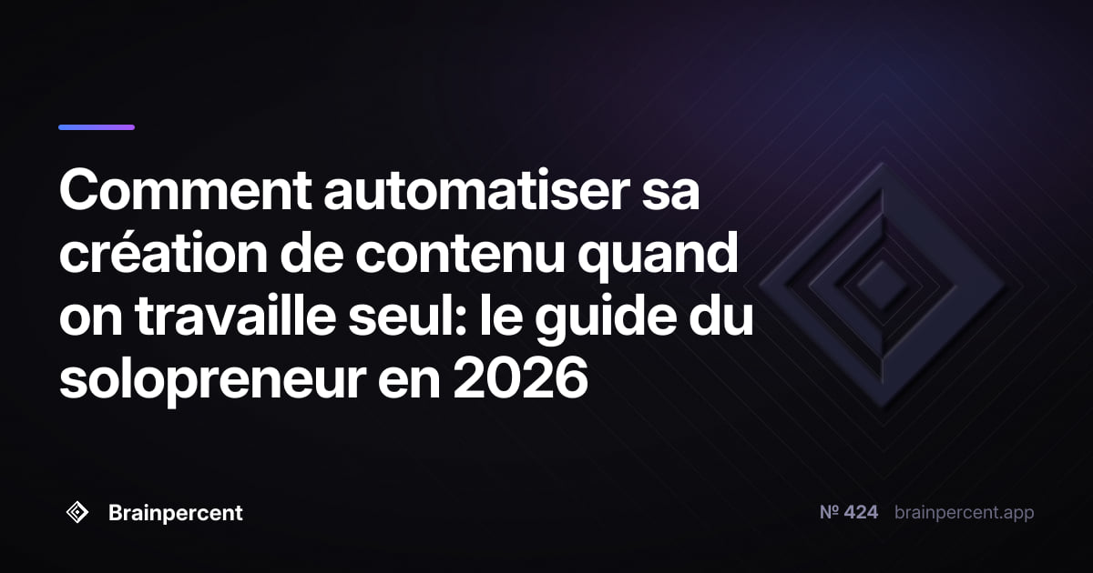 Featured image for: Comment automatiser sa création de contenu quand on travaille seul: le guide du solopreneur en 2026