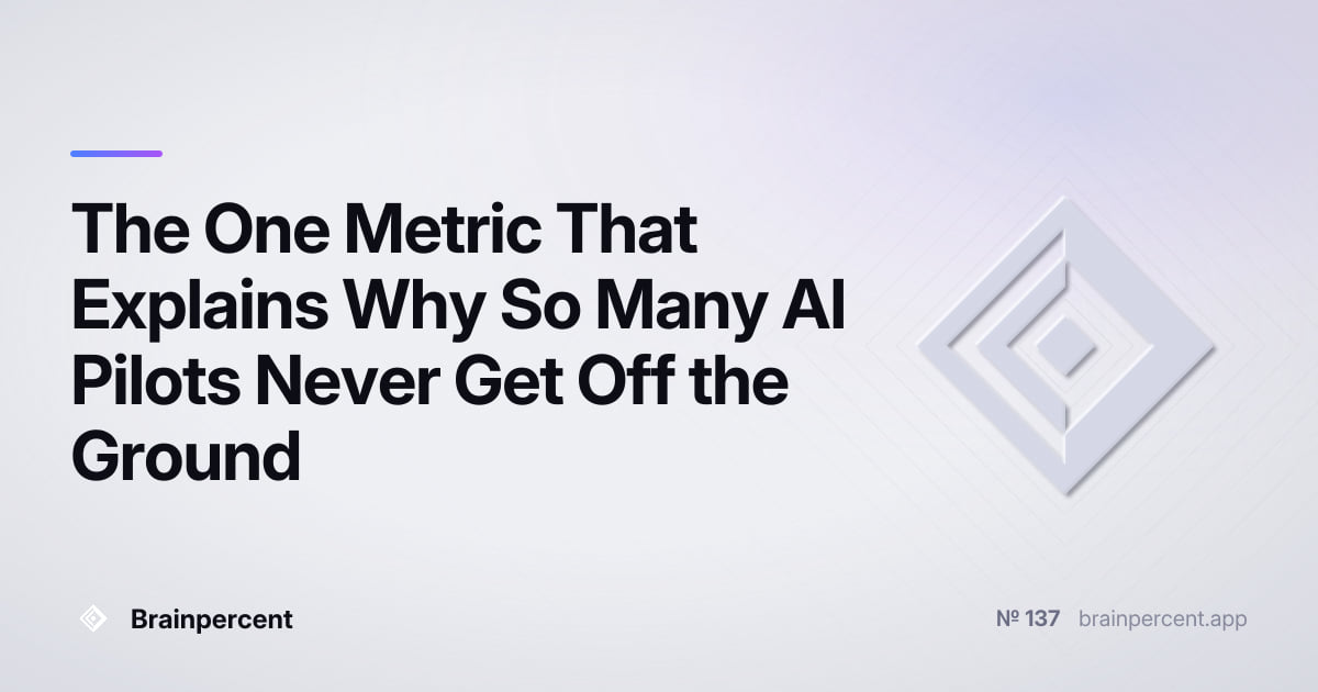 Featured image for: The One Metric That Explains Why So Many AI Pilots Never Get Off the Ground