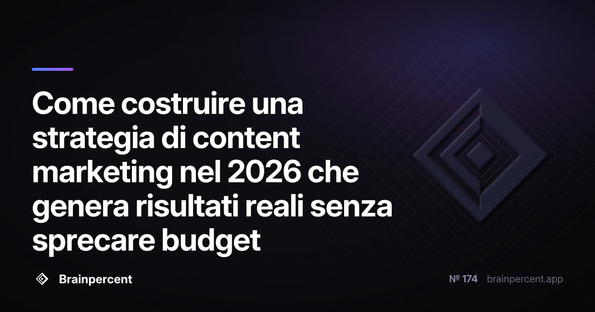 Come costruire una strategia di content marketing nel 2026 che genera risultati reali senza sprecare budget