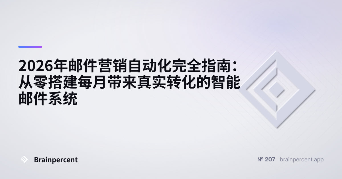 Featured image for: 2026年邮件营销自动化完全指南:从零搭建每月带来真实转化的智能邮件系统