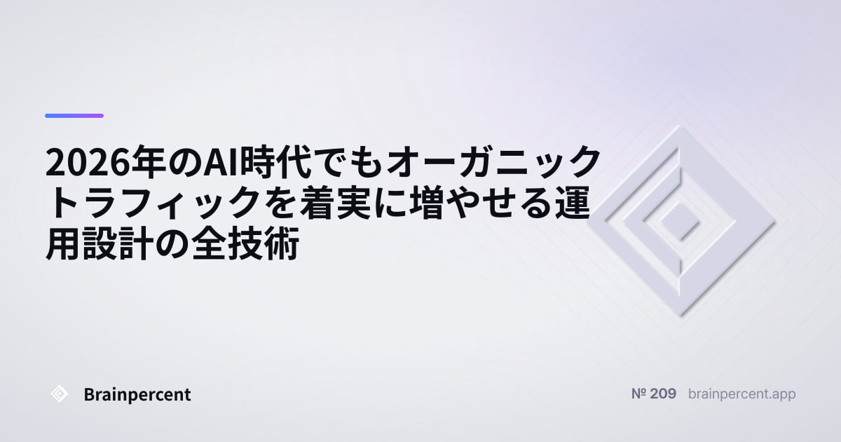Featured image for: 2026年のAI時代でもオーガニックトラフィックを着実に増やせる運用設計の全技術