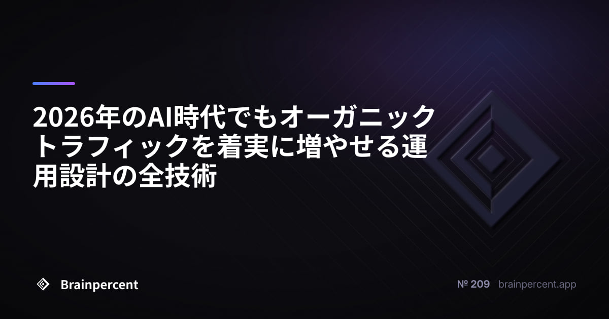 Featured image for: 2026年のAI時代でもオーガニックトラフィックを着実に増やせる運用設計の全技術