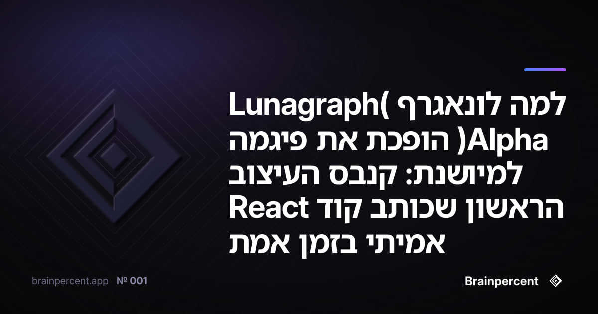 Featured image for: למה לונאגרף (Lunagraph Alpha) הופכת את פיגמה למיושנת: קנבס העיצוב הראשון שכותב קוד React אמיתי בזמן אמת