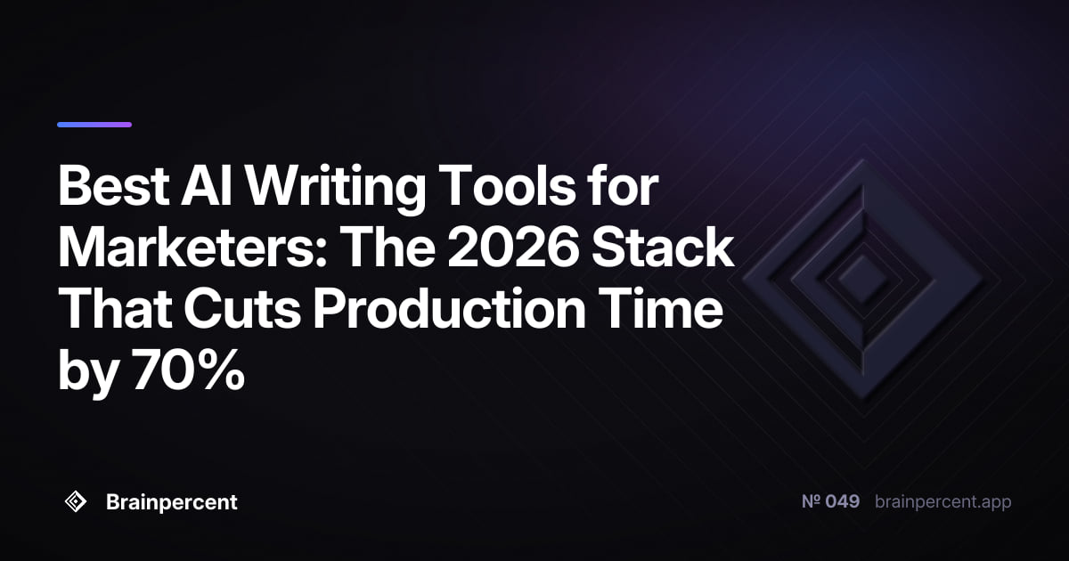 Featured image for: Best AI Writing Tools for Marketers: The 2026 Stack That Cuts Production Time by 70%
