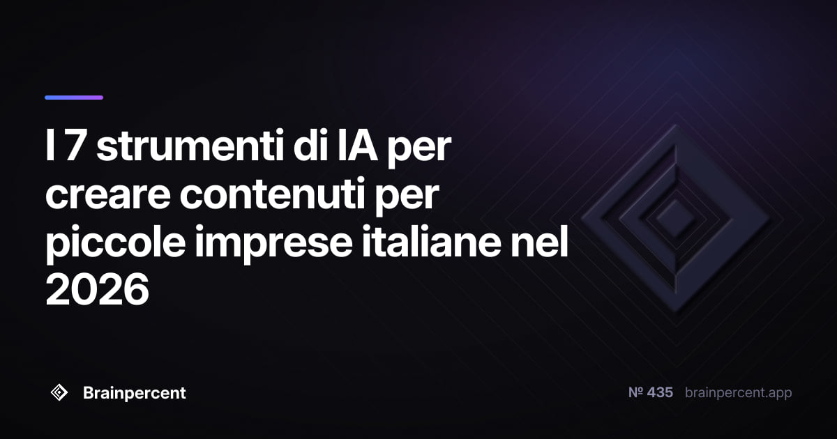 I 7 strumenti di IA per creare contenuti per piccole imprese italiane nel 2026