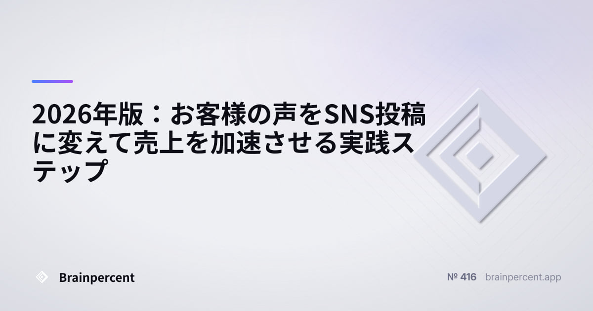 Featured image for: 2026年版:お客様の声をSNS投稿に変えて売上を加速させる実践ステップ