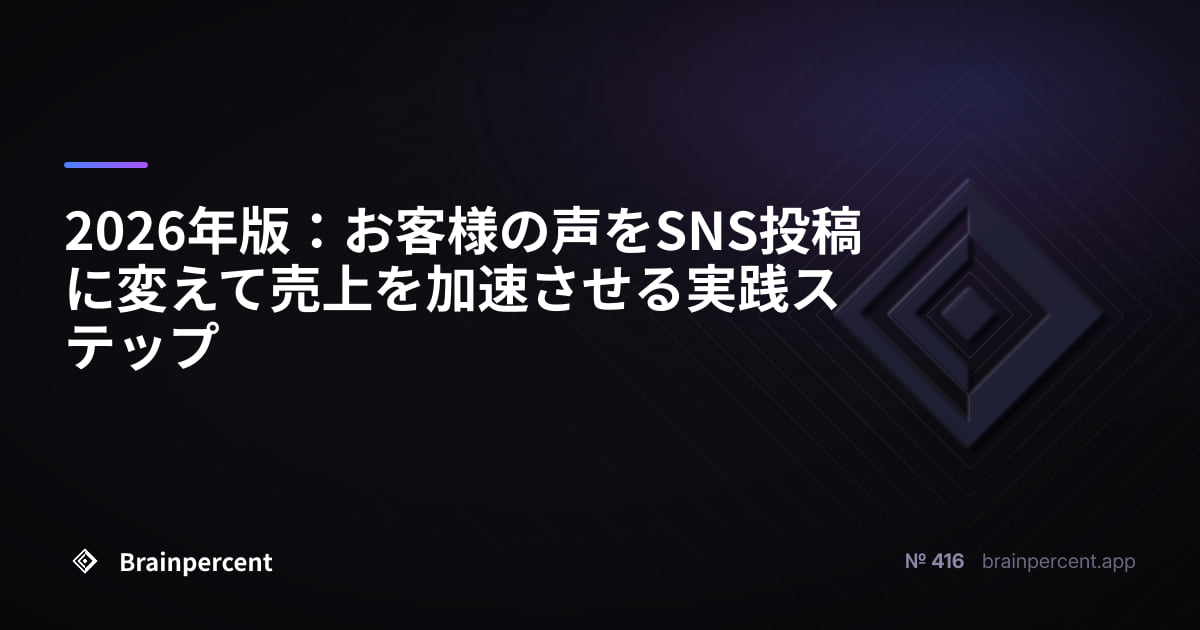 Featured image for: 2026年版:お客様の声をSNS投稿に変えて売上を加速させる実践ステップ