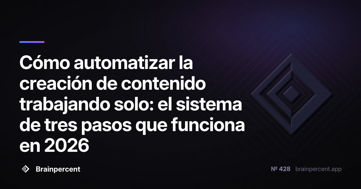 Cómo automatizar la creación de contenido trabajando solo: el sistema de tres pasos que funciona en 2026