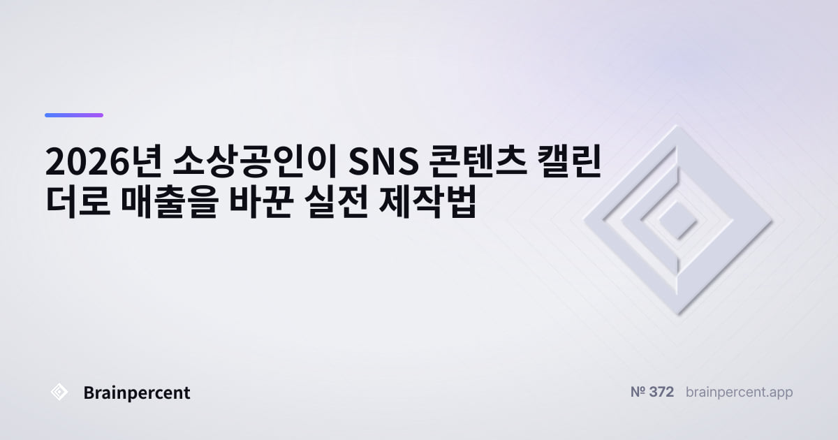 Featured image for: 2026년 소상공인이 SNS 콘텐츠 캘린더로 매출을 바꾼 실전 제작법
