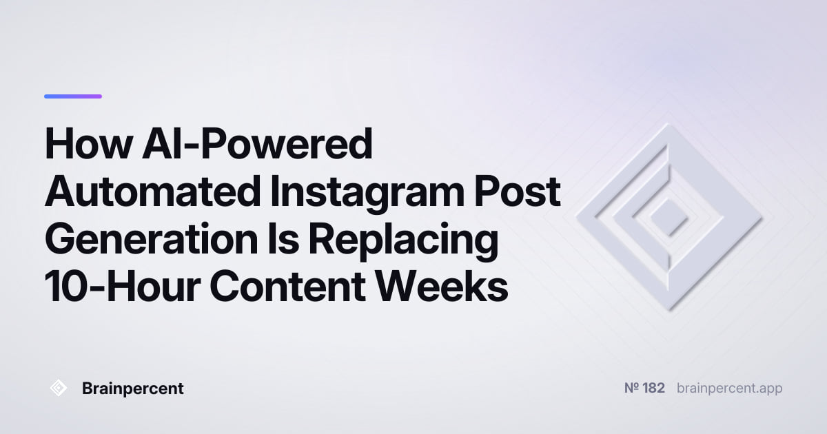 Featured image for: How AI-Powered Automated Instagram Post Generation Is Replacing 10-Hour Content Weeks