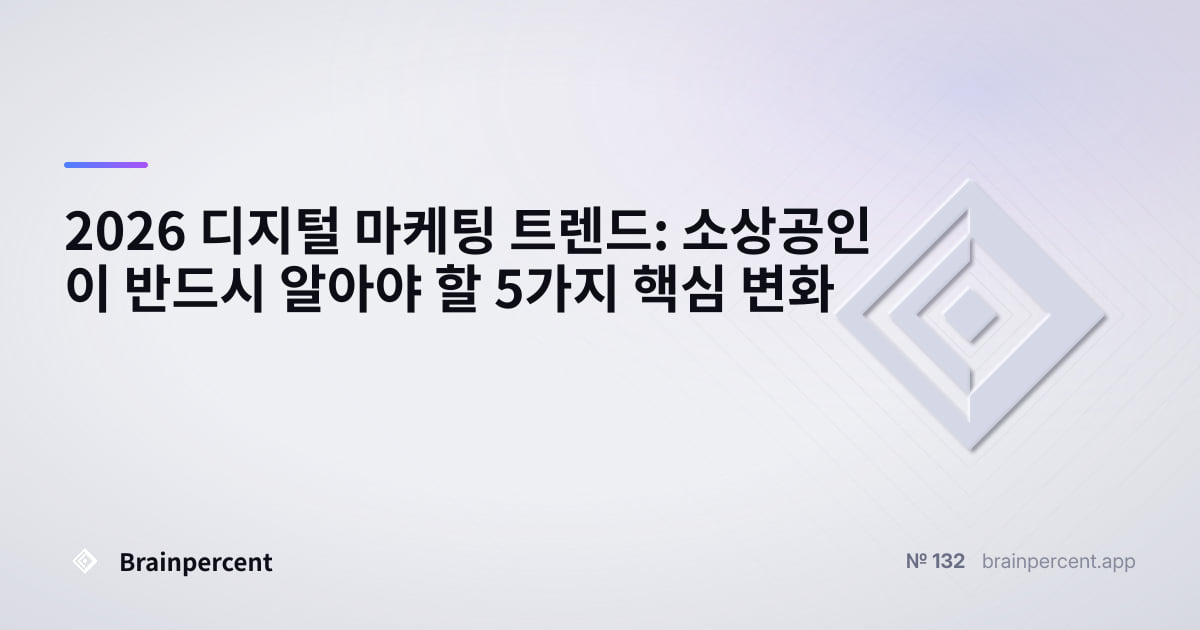 Featured image for: 2026 디지털 마케팅 트렌드: 소상공인이 반드시 알아야 할 5가지 핵심 변화