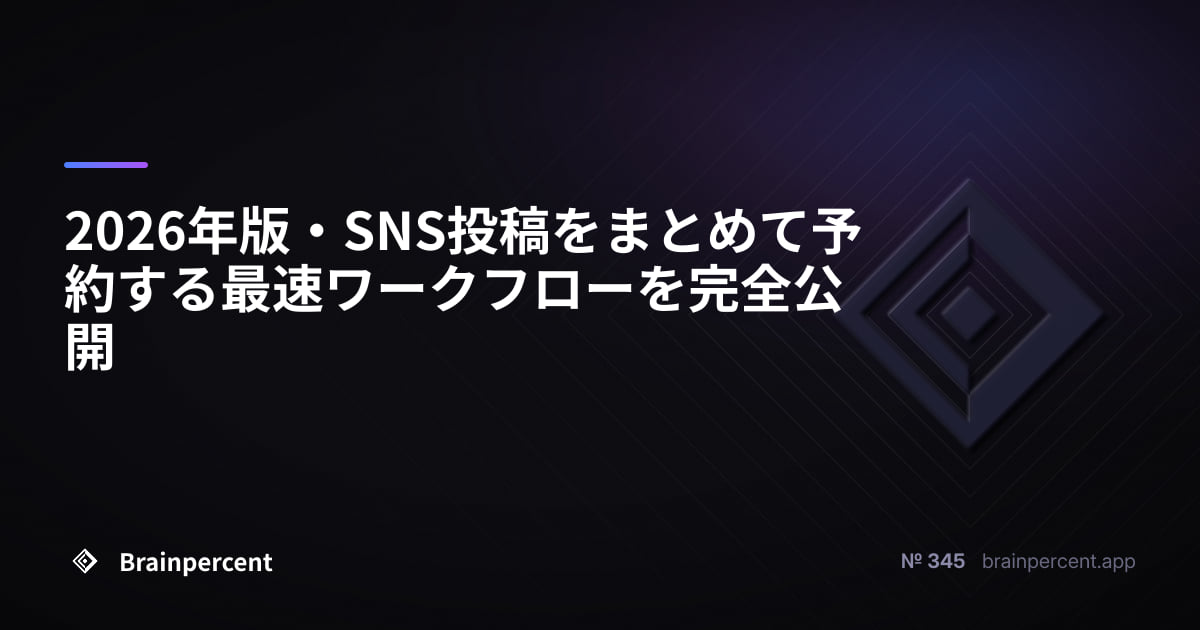 Featured image for: 2026年版・SNS投稿をまとめて予約する最速ワークフローを完全公開