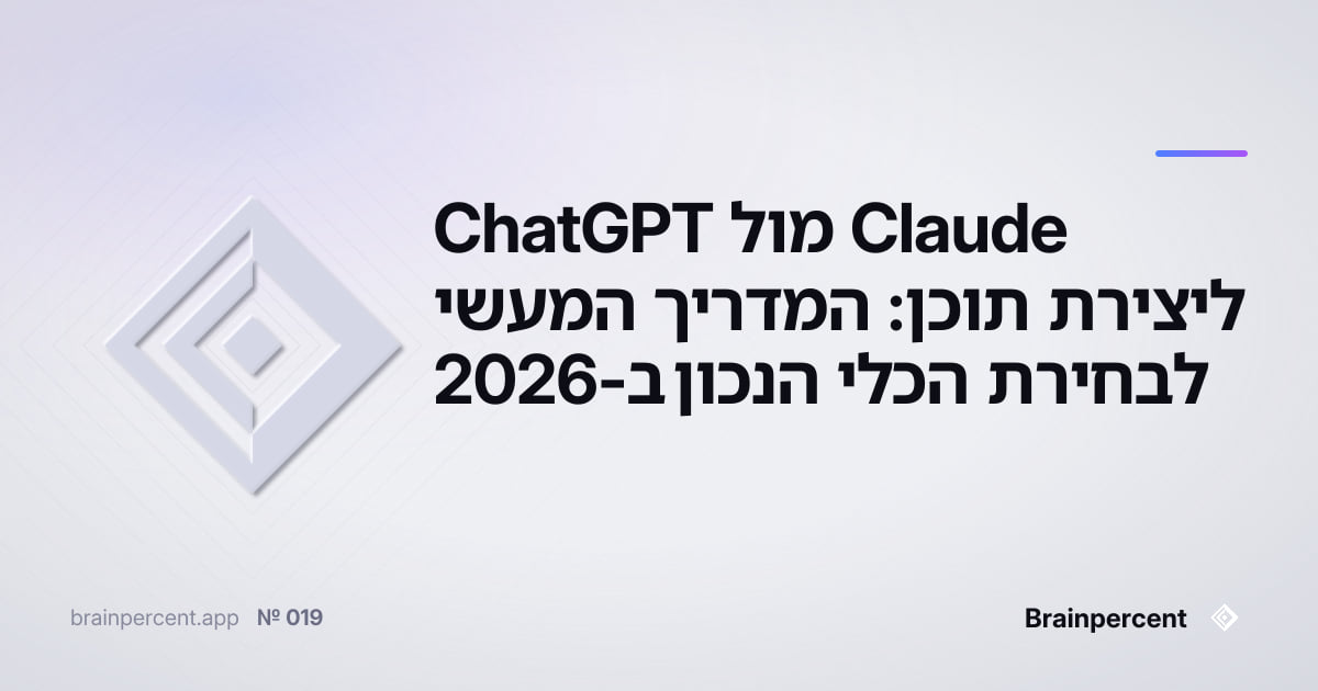 Featured image for: Claude מול ChatGPT ליצירת תוכן: המדריך המעשי לבחירת הכלי הנכון ב-2026