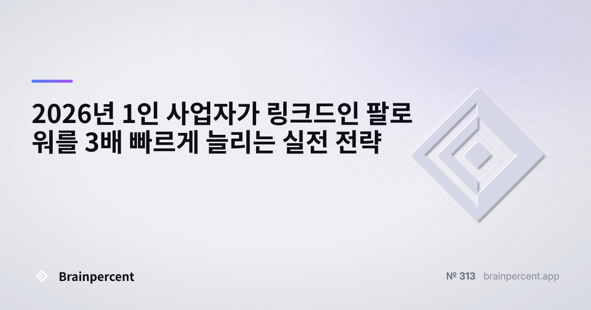 Featured image for: 2026년 1인 사업자가 링크드인 팔로워를 3배 빠르게 늘리는 실전 전략