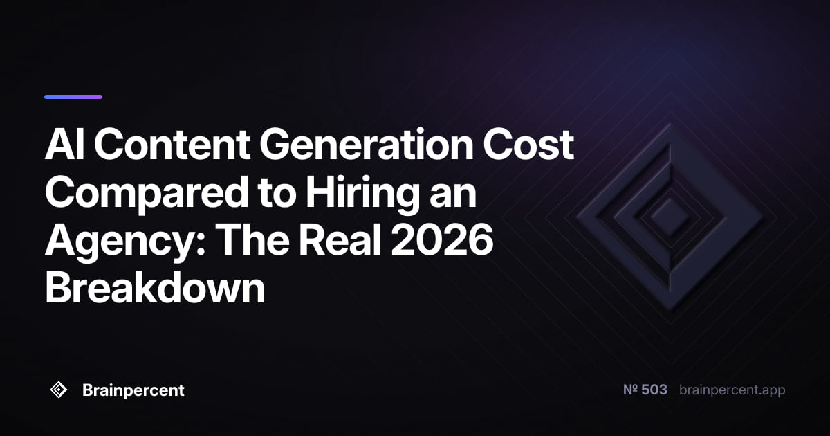 Featured image for: AI Content Generation Cost Compared to Hiring an Agency: The Real 2026 Breakdown