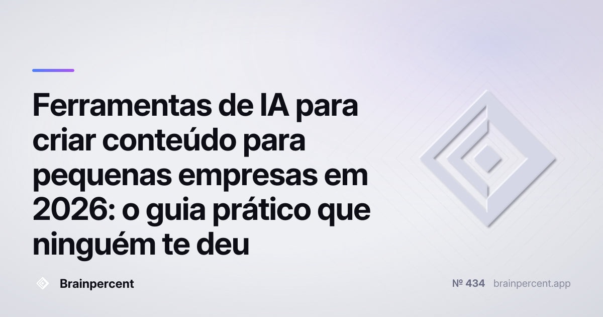 Featured image for: Ferramentas de IA para criar conteúdo para pequenas empresas em 2026: o guia prático que ninguém te deu