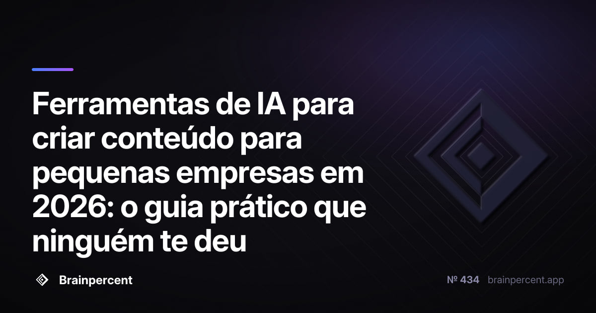 Featured image for: Ferramentas de IA para criar conteúdo para pequenas empresas em 2026: o guia prático que ninguém te deu