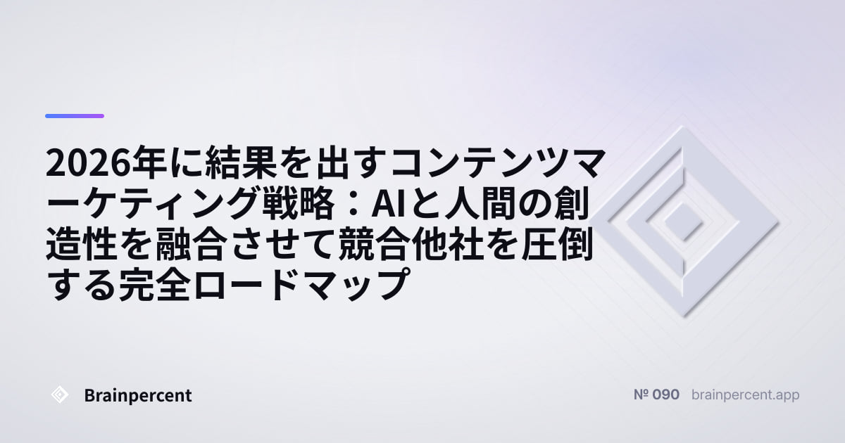 Featured image for: 2026年に結果を出すコンテンツマーケティング戦略:AIと人間の創造性を融合させて競合他社を圧倒する完全ロードマップ