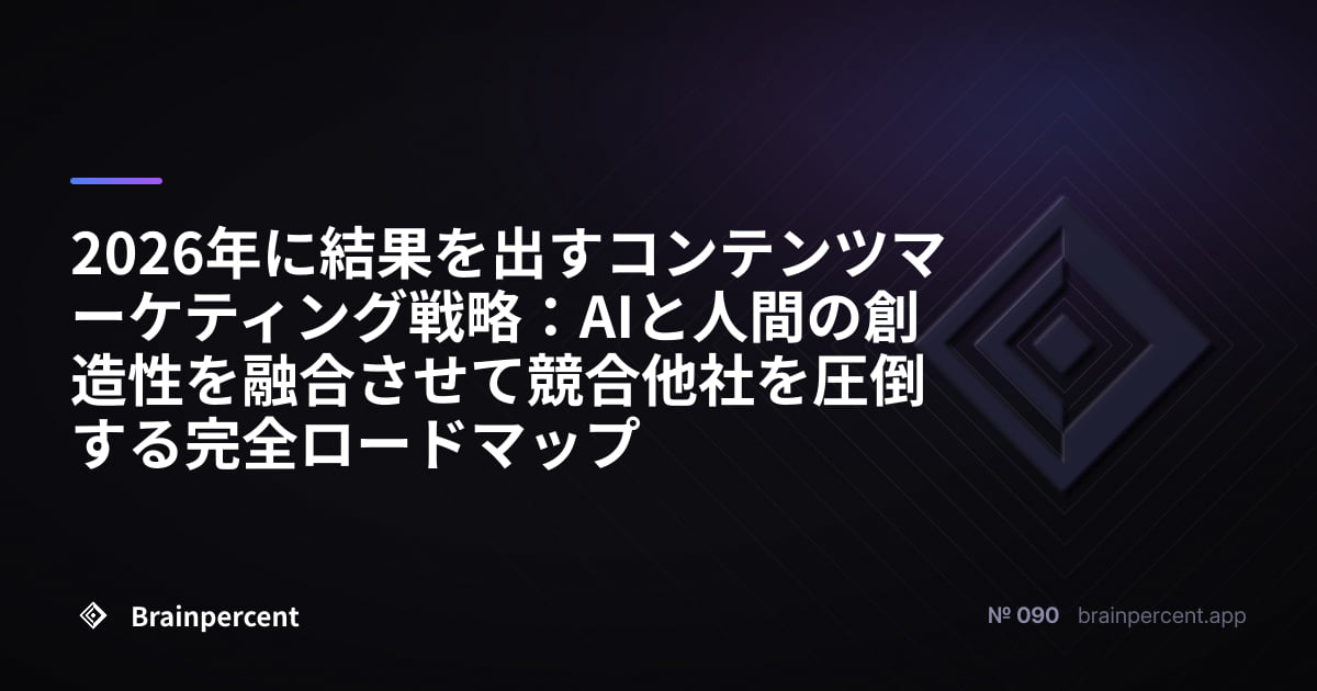 Featured image for: 2026年に結果を出すコンテンツマーケティング戦略:AIと人間の創造性を融合させて競合他社を圧倒する完全ロードマップ