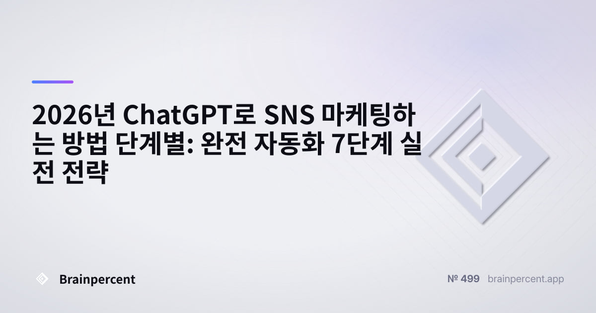 Featured image for: 2026년 ChatGPT로 SNS 마케팅하는 방법 단계별: 완전 자동화 7단계 실전 전략