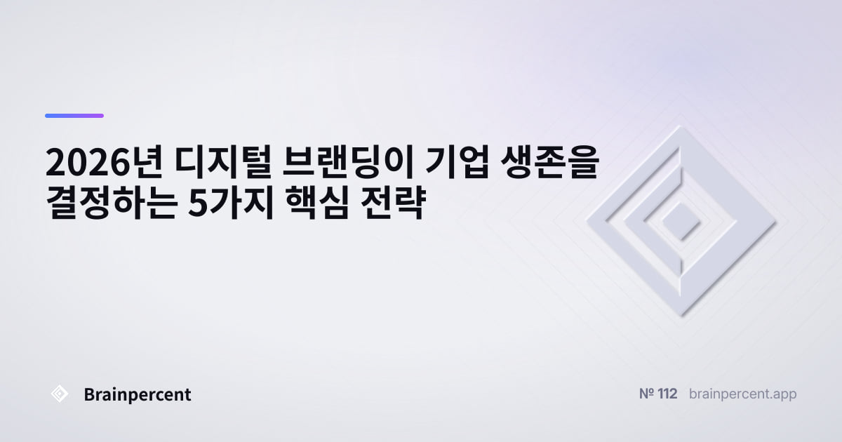 Featured image for: 2026년 디지털 브랜딩이 기업 생존을 결정하는 5가지 핵심 전략