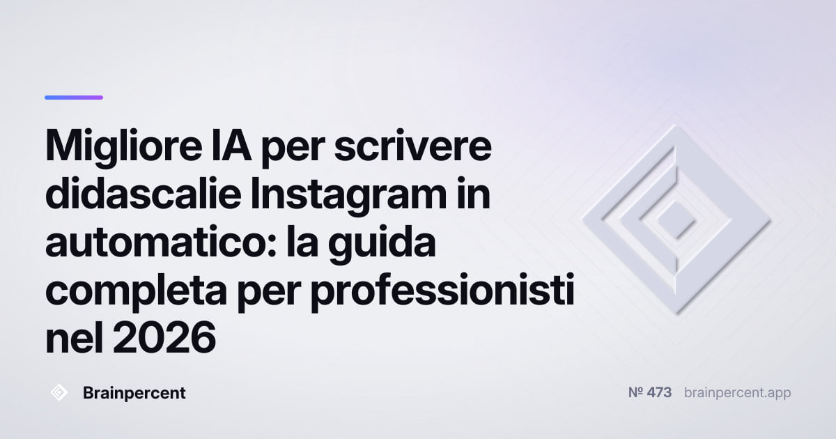 Featured image for: Migliore IA per scrivere didascalie Instagram in automatico: la guida completa per professionisti nel 2026