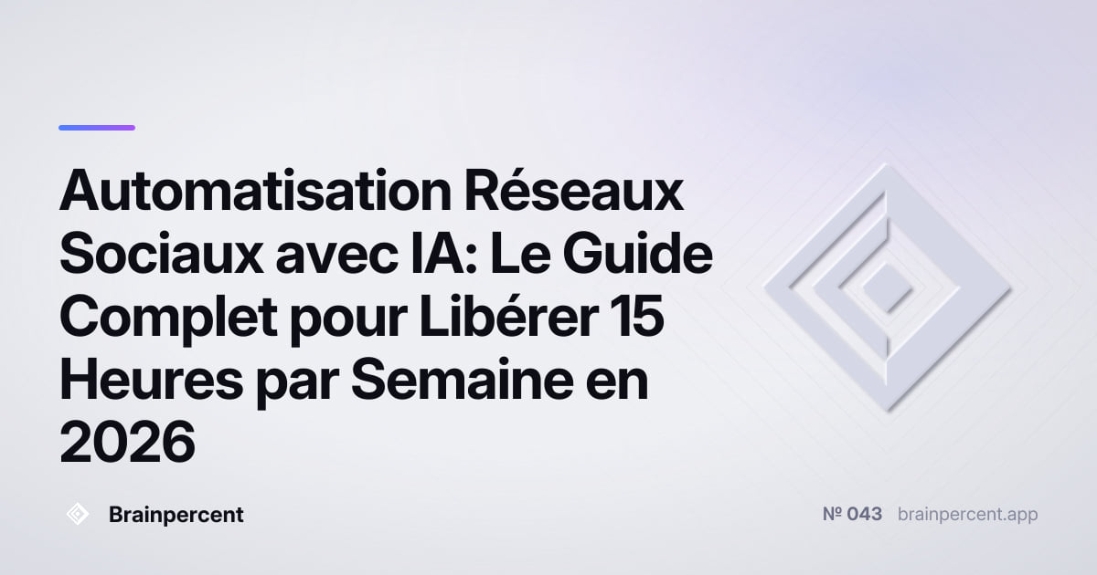 Featured image for: Automatisation Réseaux Sociaux avec IA: Le Guide Complet pour Libérer 15 Heures par Semaine en 2026