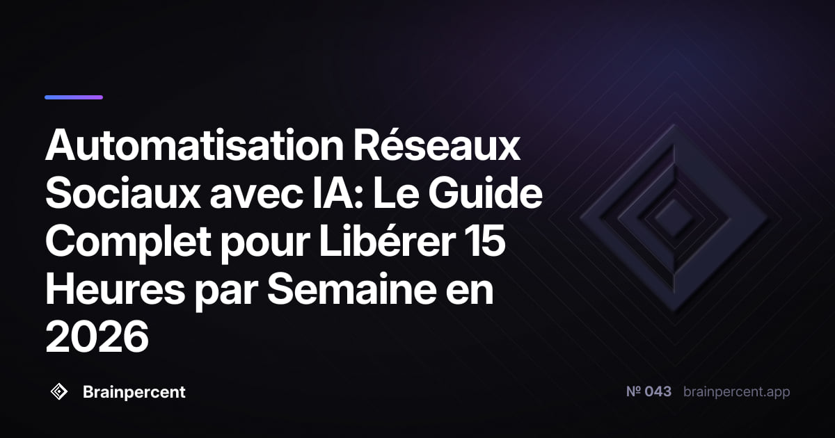 Automatisation Réseaux Sociaux avec IA: Le Guide Complet pour Libérer 15 Heures par Semaine en 2026